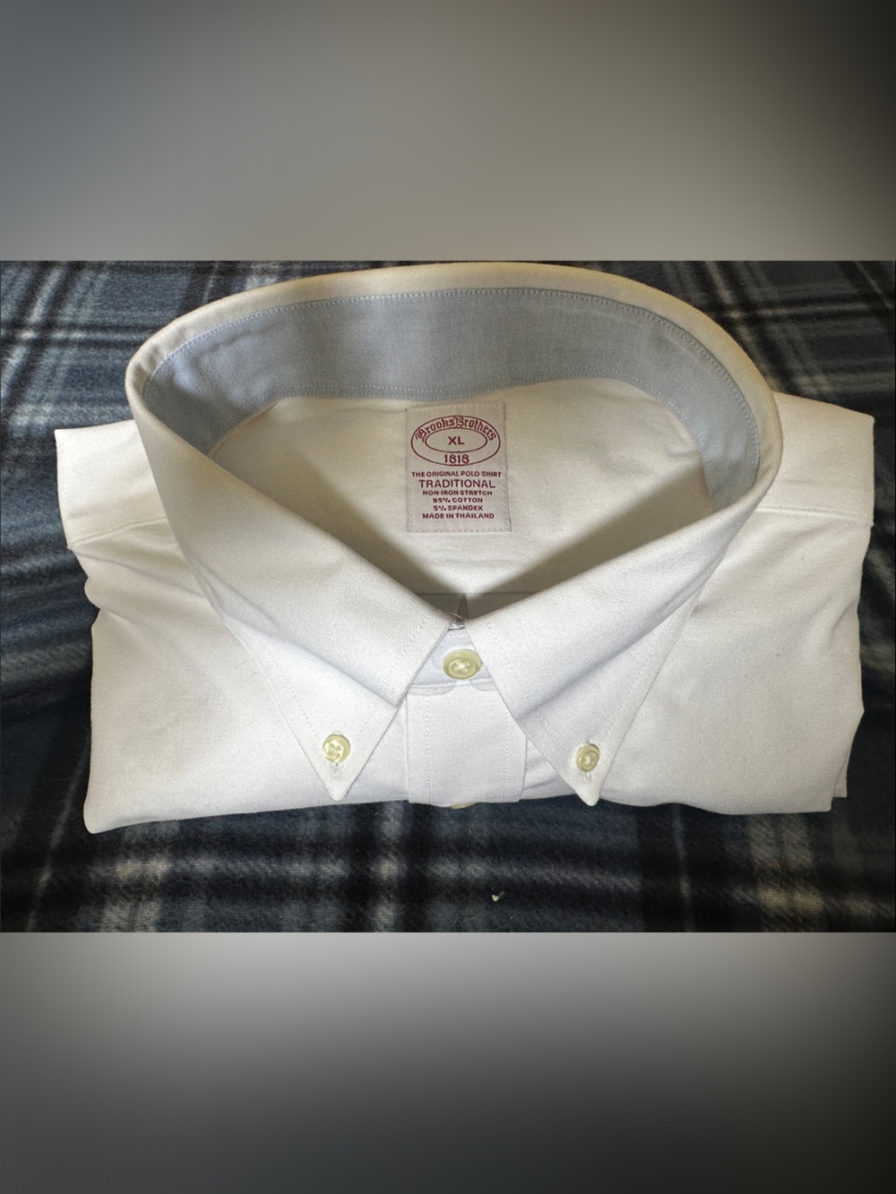 NWT Brooks Brothers White Traditional Button-Down Men’s Dress Shirt Size XL